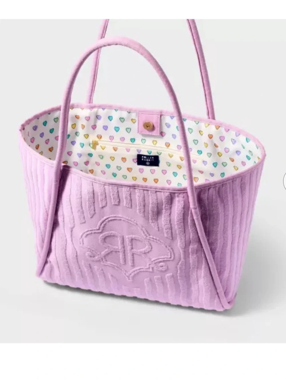 Roller Rabbit Lilac Quilted Logo Tote